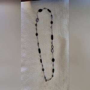 Silpada Black and Silver Long Necklace
